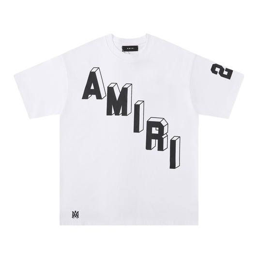 Amiri Black/White 3D Logo Graphic Tee