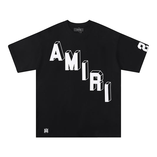 Amiri Black/White 3D Logo Graphic Tee