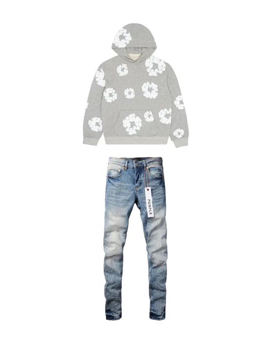 Gray Denim + Blue Purple Jeans Bundle