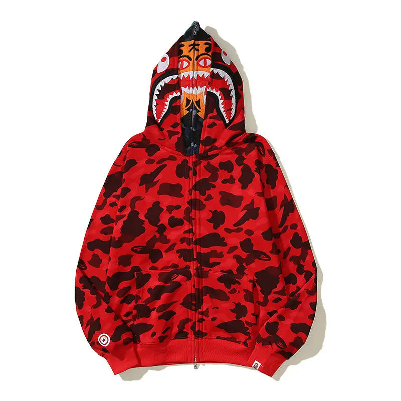 Bape Red WGM Full Zip Hoodie elite fits