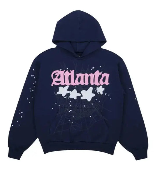 Sp5der Atlanta Hoodie Navy dropsbynk