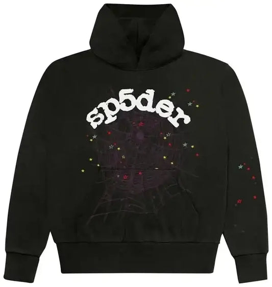 Sp5der Hoodie Black elite fits