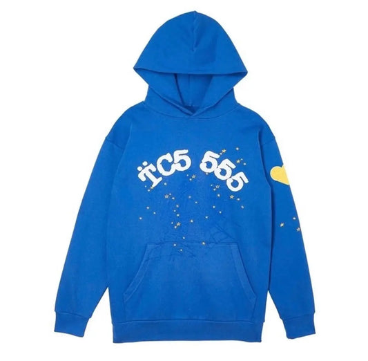 Sp5der TC5 Hoodie Blue elite fits