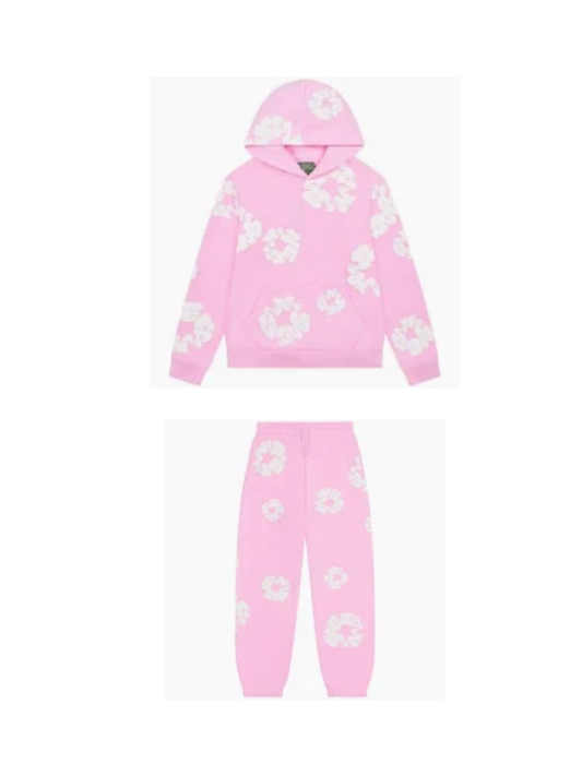 Denim Tears Sweatpants Pink Set